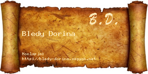 Bledy Dorina névjegykártya